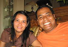 Abba and Dilla the owners of the Mutiara Guest house in Banda Neira